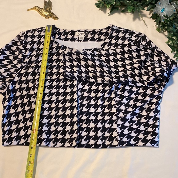Cato Large Houndstooth Black/White Crop Jacket - Picture 7 of 8
